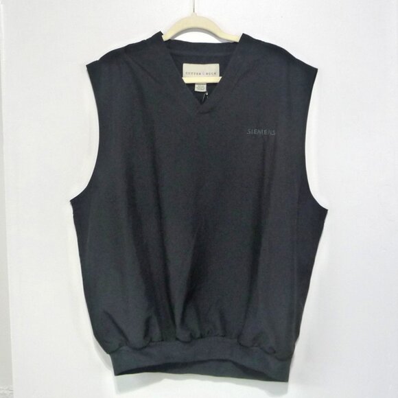 BLACK WINDBREAKER VEST GOLF BOATING LARGE - Picture 2 of 9